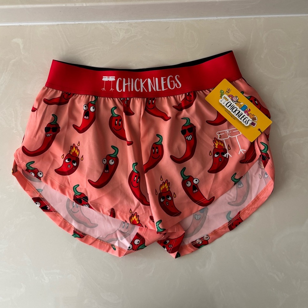 ChicknLegs® Women's Fun Chili Pepper Athletic Shorts - Red